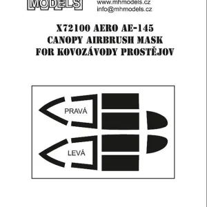 MH Models X72100 Aero Ae-145 Canopy Airbrush Mask For Kovozavody Prostejov Vente Flash