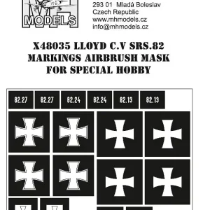 MH Models X48035 Lloyd C.V srs.82 markings airbrush mask Super Prix
