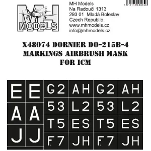MH Models X48074 Dornier Do-215B-4 Markings airbrush mask Pas Cher