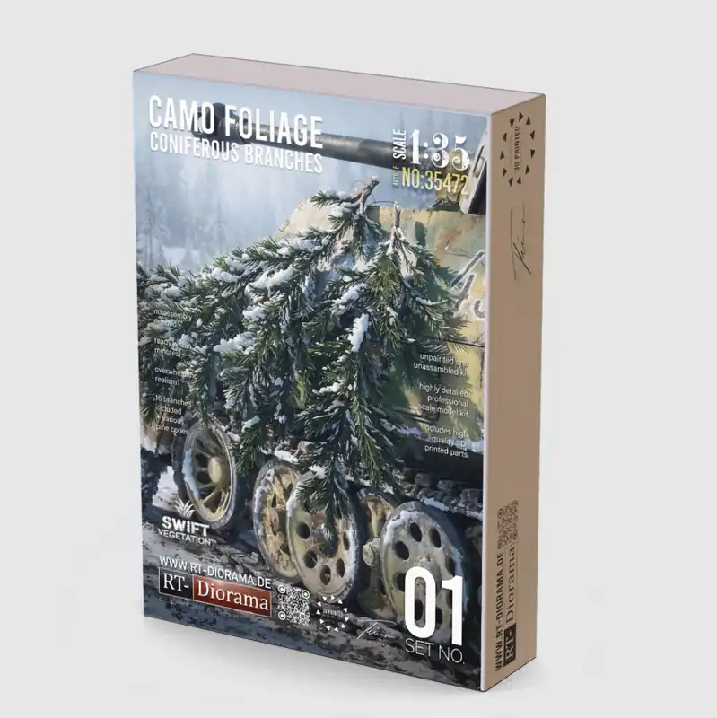 NEW! RT-Diorama 35472 Coniferous Branches Camo Foliage (3D-Printed) Offre Exclusive