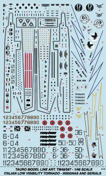 Super Prix NEW! TAURO MODEL 48-567 Data Stencilling A.M.I. A Bassa Visibilita - Lo Viz