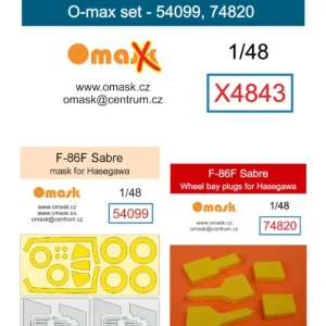 Offre Limitée NEW! Omask X4843 North American F-86 F Sabre - O-Max Set (for Hasegawa Kits)