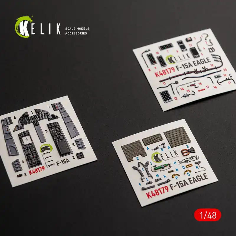 Jusqu'à Épuisement Des Stocks NEW! KELIK K48179 McDonnell Douglas F-15 A Eagle - Interior 3D Decals (for Hasegawa Kits)