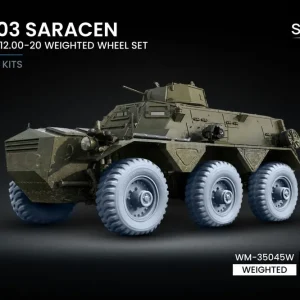 NEW! ScaleX WM-35045S FV-603 Saracen - 3D-Printed Trak Grip Weighted Wheel Set (for Airfix Kits) Promotion Saisonnière