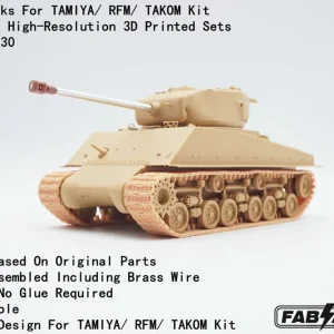 NEW! Fab Scale Fa35030 M4A3E8 Sherman - 3D-Printed Tracks Set (for RFM, Takom and Tamiya kits) Promotion