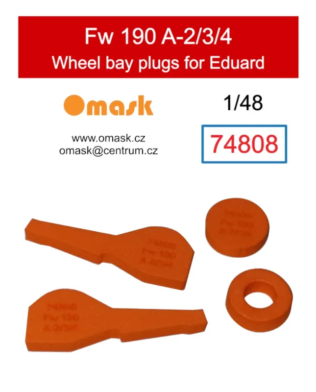 Omask 74808 Focke-Wulf Fw-190 A-2/3/4 Wheel Bay Plugs (for Eduard kits) Commander Vite