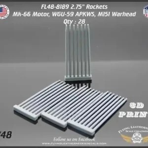 Prix Cassé NEW! Flying Leathernecks 48-8189 2.75" Rockets - Mk 66 Motor, WGU-59 APKWS and M151 Warhead (28 pcs / 3D-Printed)