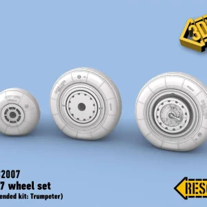NEW! Rescue Models 32007 MiG-17 - 3D-Printd Wheel Set (for Trmpeter Kits) Petit Prix