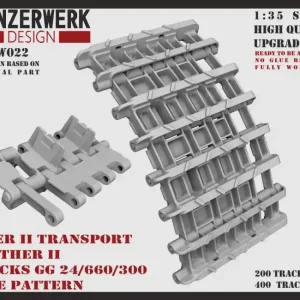 Panzerwerk Design 35-PW022 Tiger II Transport Panther II Tracks GG 24/660/300 Late Pattern Offre Exclusive