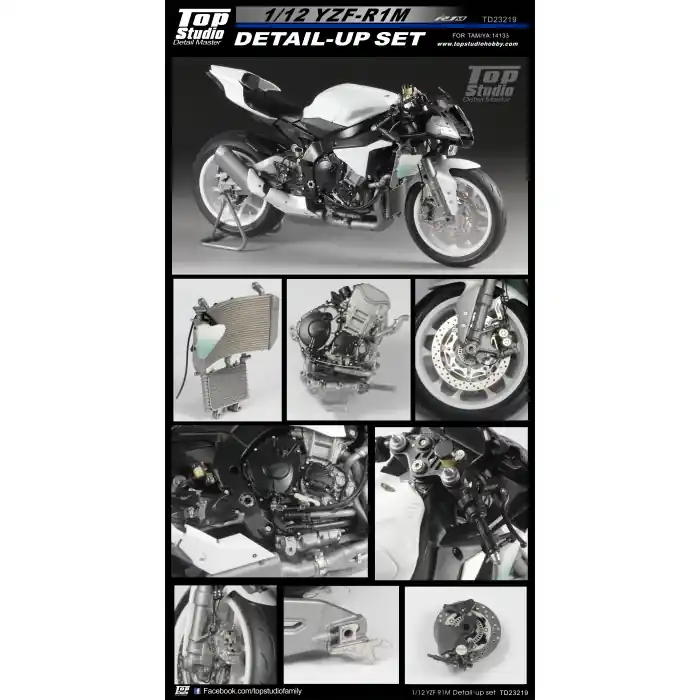 Offre Du Jour Top Studio TD23219 Yamaha YZF R1M - Grade-Up Set (for Tamiya 14133 Kit)