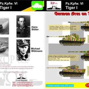 Livraison Express Ropos Models MNFDT72019 Pz.Kpfw. VI Tiger I,II - German Aces on Tigers