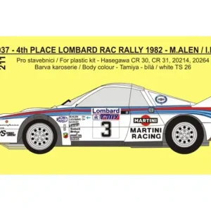 Rejimodel 211 Lancia 037 - RAC 1982 Alen Martini (for Hasegawa Kits) Remise