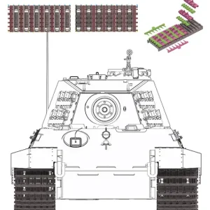 Haute Qualité Rye Field Model RM-3032 German King Tiger Series Gg26/800/300 Type Workable Tracks with Drive wheels