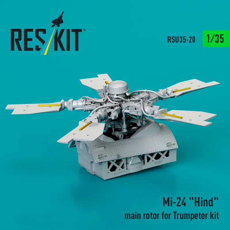 Populaire RES/KIT U35-0020 Mi-24 ‘Hind‘ Main Rotor For Trumpeter Kit (3D Printed)