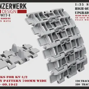 Must-Have Panzerwerk Design 35-PW077-1 KV-1/2 Tracks Early Pattern 70mm Wide 1940-09.1942