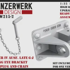Nouvelle Collection Panzerwerk Design 35-PW215-2 Panzer IV Ausf. Late G-J Towing Eye Bracket With Plug And Chain