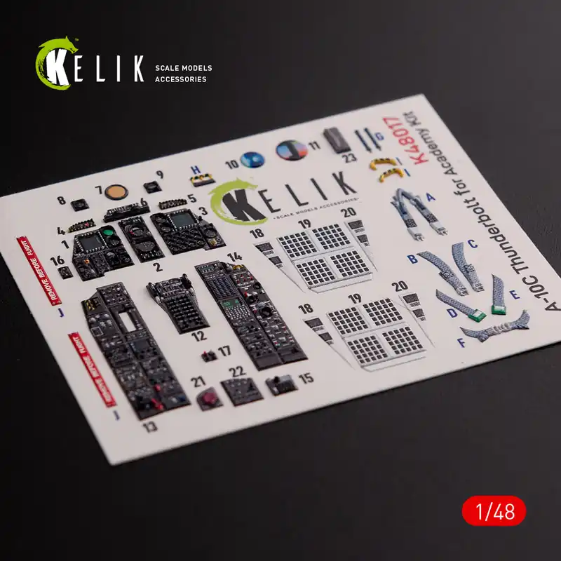 KELIK K48017 A-10C ‘Thunderbolt‘ Interior 3D Decals For Academy Kit Nouvelle Collection