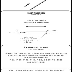Acheter Direct Master AM-72-146 US WWII Pitot Tube - "Shark-fin" type probe (1 pc) - used on P-36, P-39, P-40, P-47, A-36, B-239, T-6, B-25 and many more