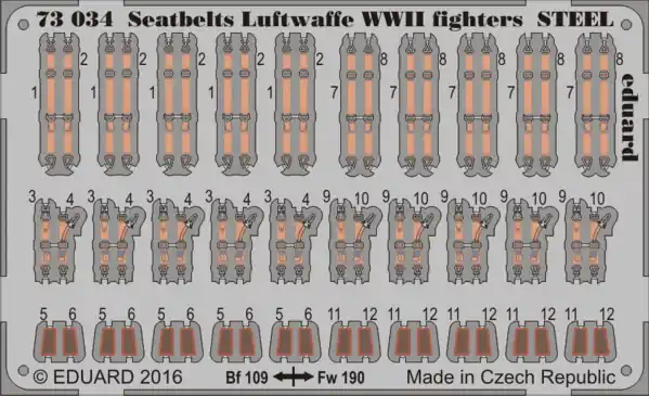 Eduard 73034 Seatbelts Luftwaffe WWII fighters STEEL Achetez Aujourd'hui