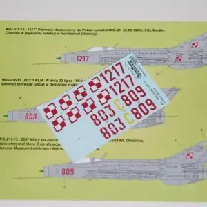 Model Maker Decals D48003 MiG-21 F-13 in Polish service Solde