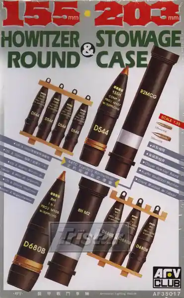 AFV Club 35017 155/203mm Howitzer Round and Stowage Case Commande En Gros