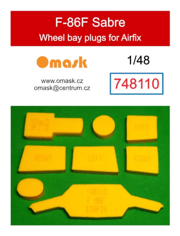 Acheter En Ligne Omask 748110 North American F-86 F Sabre - Wheel Bay Plugs (for Airfix Kits)