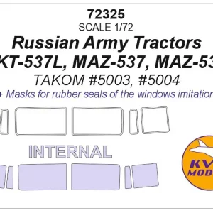 Achat Immédiat KV Models 72325 Russian Army Tractors KZKT-537L, MAZ-537, MAZ-537G (TAKOM) - (Double sided)
