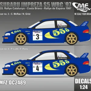MF-Zone DC2489 Subaru Impreza WRC S5 WRC 1997 - 33. Rallye Catalunya / Cars No.3 and No.4 Prix Cassé