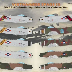 AOA decals 48-011 Vietnamese Spads 1 - VNAF AD-6/ A-1H Skyraiders in the Vietnam War Vente Directe