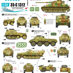 Star-Decals 35-C1312 Windhund 1. PzKpfw IV Ausf J, SdKfz 234/1, BMW R75, Sdkfz 250/9 neu, Sdkfz 251/1 D, Jagd-Pz IV L/48 Solde