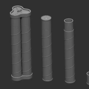 Firma49 A100-72 Sherman - Transport Containers 75 mm Ammo (20 pcs) Offre Spéciale