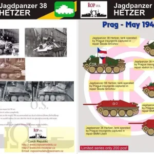 Ropos Models MNFDT35011 Jagdpanzer 38 HETZER - Prag May 1945 Nouvelle Collection