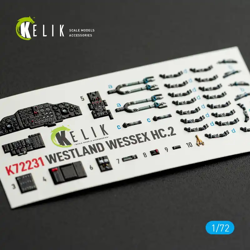 KELIK K72231 Westland Wessex HC.2 - Interior 3D-Decals (for Airfix Kits) Certifié