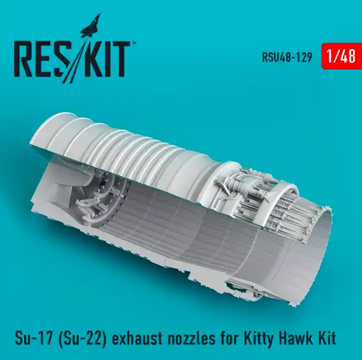 RES/KIT U48-0129 Su-17 Su-22 exhaust nozzles for Kitty Hawk Kit Marque
