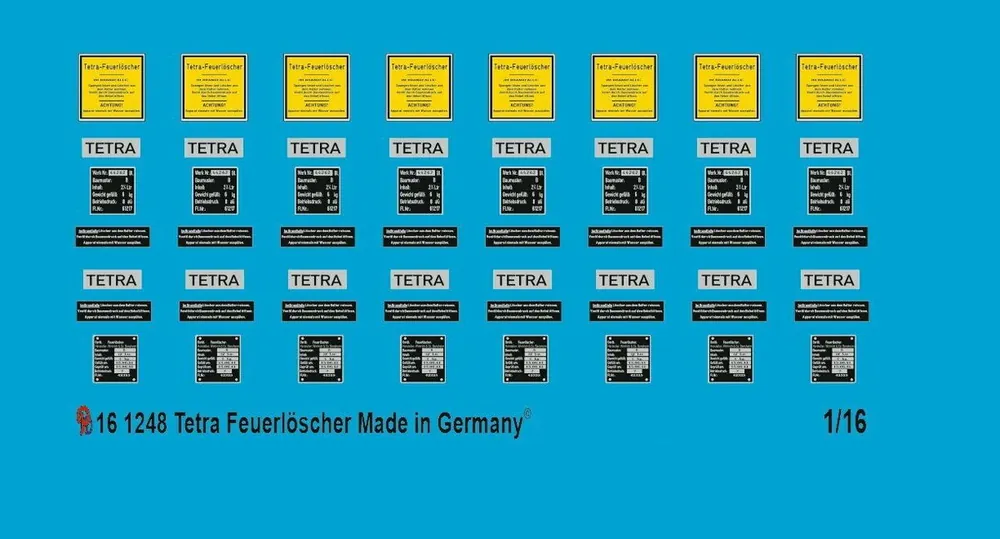 Expédié Aujourd'hui Peddinghaus-Decals 1248 Markings For Tetra Fire Extinguisher For German Tanks