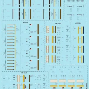 Certifié Two Bobs 48086 US Air-to-Air Missile Markings for AIM-9 B/D/G/J/L/M and AIM-7E-2/M