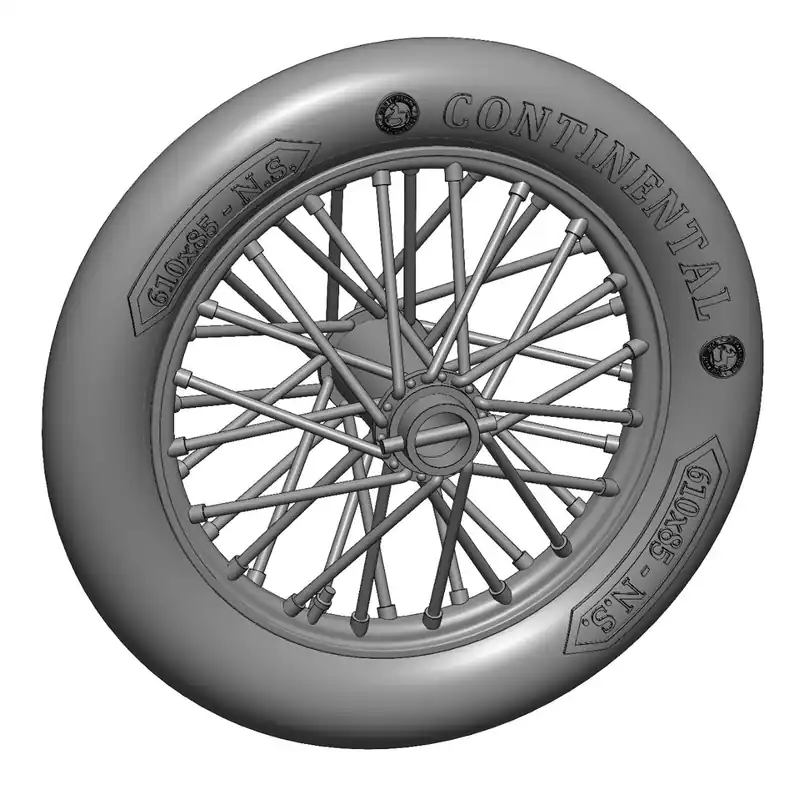 Art Scale Kit A72020 German 610x85 Spoked Wheels (1 pair) 3D-Printed Must-Have