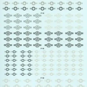 Microscale 72006 US Standard Insignia for F-14 A/B / F-15 A/B/C/D/F/E / F-16 and F/A-18 Super Prix