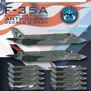 Réduction Galaxy-Model G72056 F-35A Lightning II Joint Strike Fighter Mask And Decals (For Tamiya 60792 Kit)