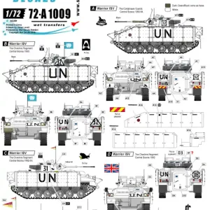 Star-Decals 72-A1009 Balkan Peacekeepers 1. British UN Warriors. Seulement Aujourd'hui