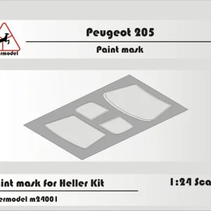 Deermodel M24001 Peugeot 205 GTI - Painting Mask Set (for Heller 82705 and 58705 Kits) Vente Flash