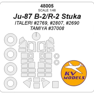 KV Models 48005 Ju-87 B-2/R-2 Stuka (ITALERI 2769, 2807, 2690 / TAMIYA 37008) And Wheels Masks Nouvel Arrivage