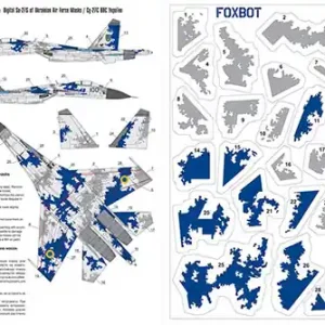 FOXBOT FM-72-003 Digital Masks for Sukhoi Su-27S, Ukranian Air Forces, digital camouflage Vente Directe