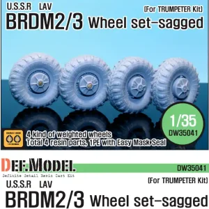 DEF Model DW35041 BRDM-2 Sagged Wheel set (for Trumpeter 1/35) Soldes