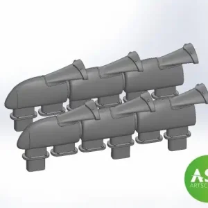 Commander Vite Art Scale Kit A72035 Supermarine Spitfire Mk.Vb - Exhausts Fishtail Type (3D-Printed / for Eduard Kits)