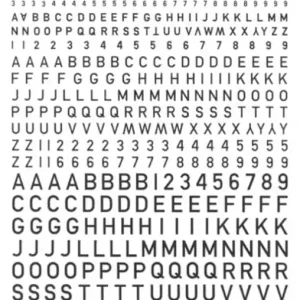 Berna Decals 001 Figures & Letters Black RAF Code (1, 2, 3, 4 & 6mm) Achetez Aujourd'hui