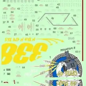 Model Maker Decals D48058 Hellenic Air Force F-4E Phantom II Anniversary paintings Haute Qualité