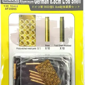 AFV Club 35095 German 8.8cm L/56 Shell for Flak 18/36/37, Tiger 1 Commande En Gros