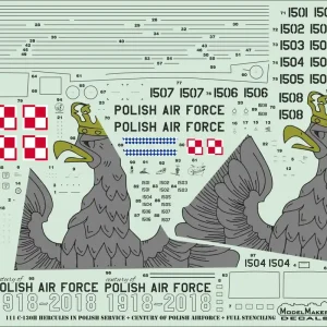 Prix Promo Model Maker Decals D72111 C-130 Hercules in Polish service + Century of Polish Air Force + full stenciling
