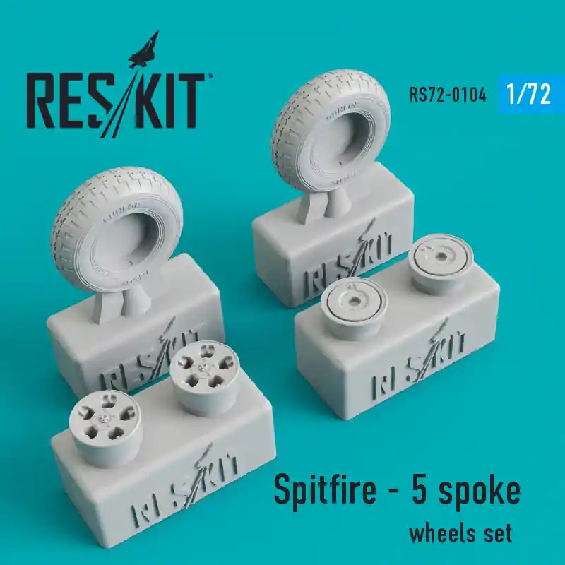 DISCONTINUED RES/KIT 72-0104 Spitfire - 5 spoke wheels set Commande En Gros